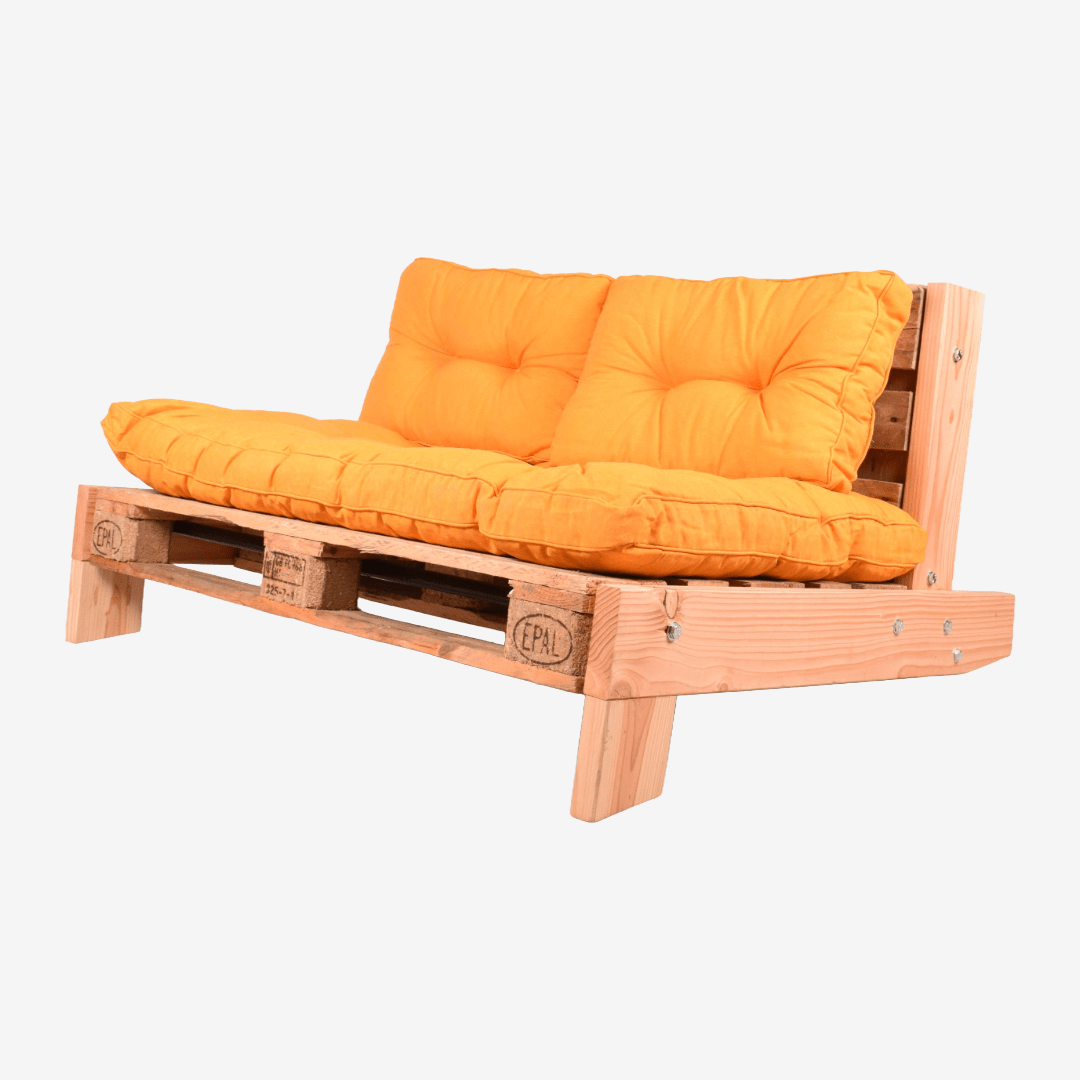 Palletbank - Complete set inclusief palletkussens - Palletbank - Palletbankje